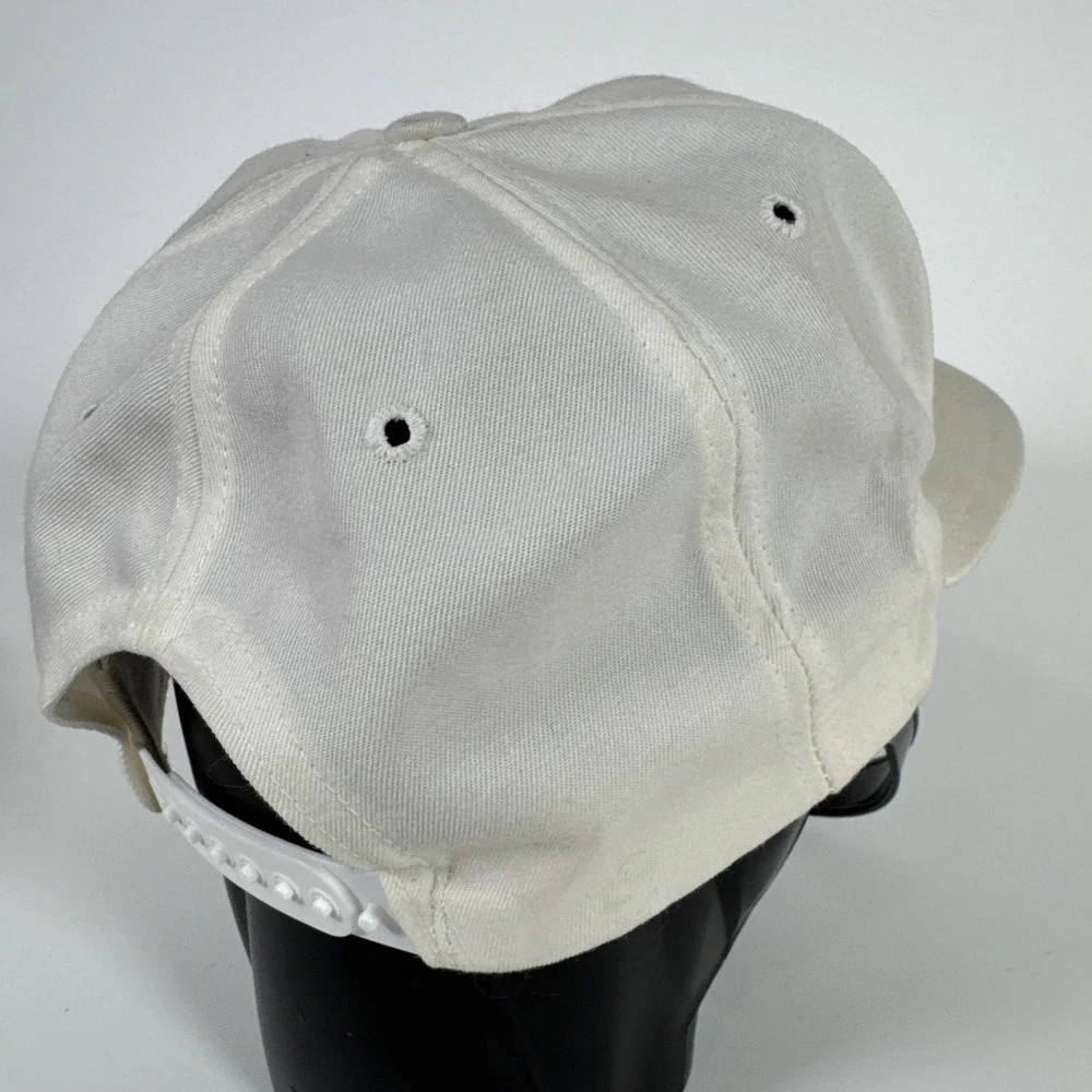 Vintage‎ New Era Jack Daniels Pro Model White Rope Snapback Hat Made In USA